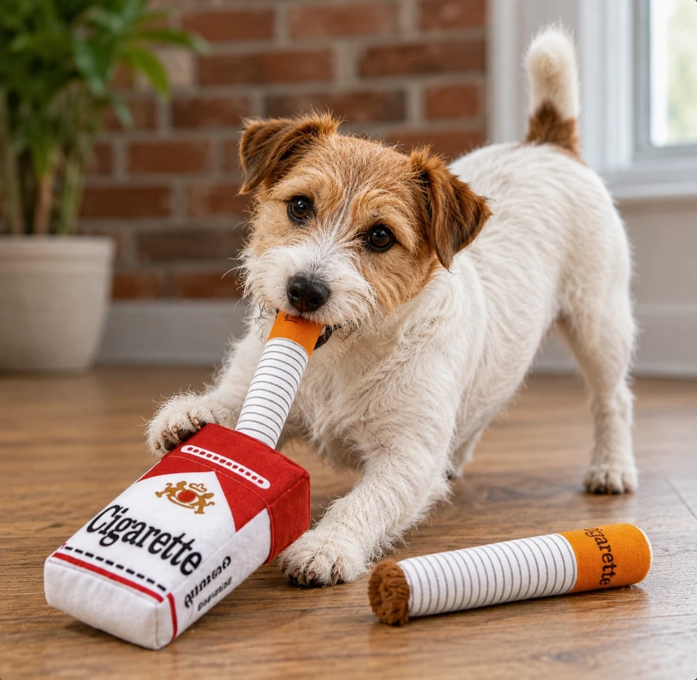 Pupack Cigarette Pack Dog Toy